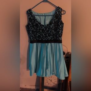 Teal and black worn once